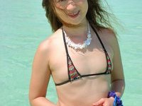 Thai amateur girl at beach