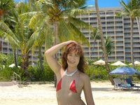Thai amateur girl at beach