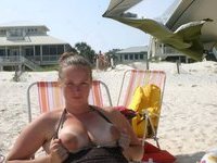 Busty amateur wife showing her tits