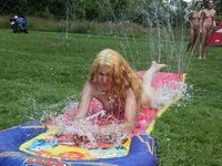 Hot summer fun of young students