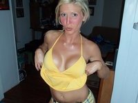 Big tits and tight pussy on sexy blonde MILF