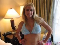 Sexy busty amateur blonde MILF