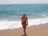 Sexy amateur blonde at vacation