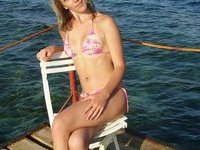 Russian amateur blonde wife nude at home
