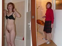 Mature wife Adela dressed undressed