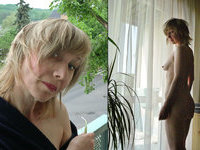 Mature wife Adela dressed undressed