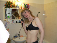 Mature wife Adela shower room show