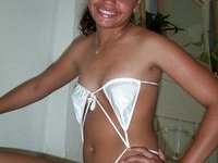 Very tight amateur latina posing in mini bikini