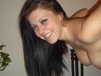Busty amateur brunette GF pics collection