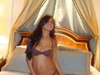 Tight lil latina babe home poser