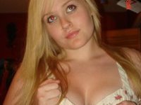 Blond GF nude on cam for first time