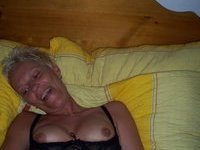 Mature blonde in sexy lingerie