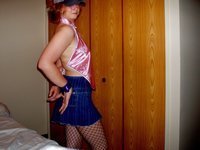 Redhead amateur wife posing at home