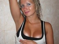 Pretty amateur blond wife exposed