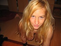 Kinky blonde girl exposed