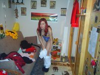 Sexy redhead amateur GF exposed