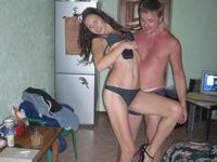 Real amateur couple at summer vacations