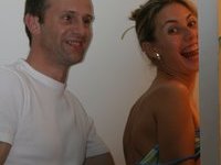 Two amateur couples having some fun