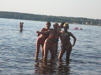 Amateur girls at summer vacation