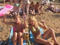 Amateur girls at summer vacation