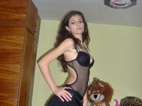 Amateur brunette with long hair private pics