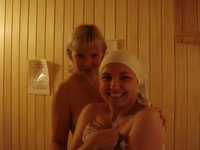 Amateur girls at sauna