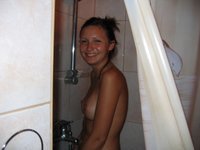 Amateur girl alone and with friends