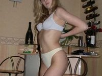 Very sexy amateur blonde nude posing pics