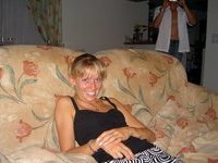 Blond amateur wife teasing at home