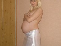 Preggo amateur blonde wife