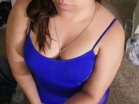 Latina Milf Blue lingerie