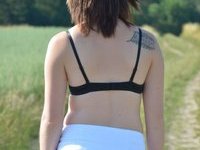 My GF poses outdoors private nn pics