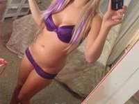 Amateur teen blonde plays with her toys