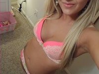Amateur teen blonde plays with her toys