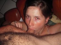 Amateur wife teasing and sucking
