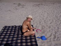 Blonde amateur GF at beach