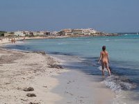 Berta naked at beach