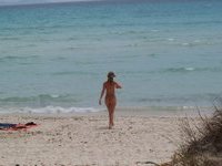 Berta naked at beach