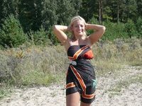 Russian amateur blonde MILF pics collection