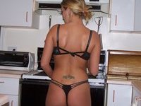 Sexy blonde housewife