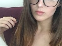 Amazing amateur babe in glasses