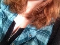 Redhead amateur teen GF exposing herself