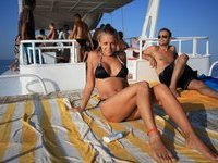 Sexy amateur blonde at summer vacation