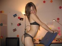 Amateur girlfriend stripping
