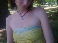 Gorgeous sweet teen girl shows everything