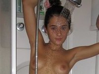 Penelope naked at shower