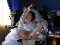 Sexy bride at wedding night