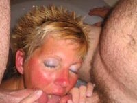 Cock sucking amateur MILFs