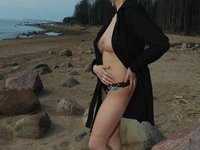 Sexy MILF naked outdoors