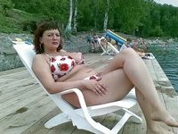 Big-assed russian brunette wife sexlife